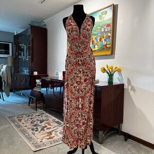 O'Neill Pink and Cream Floral Maxi Dress